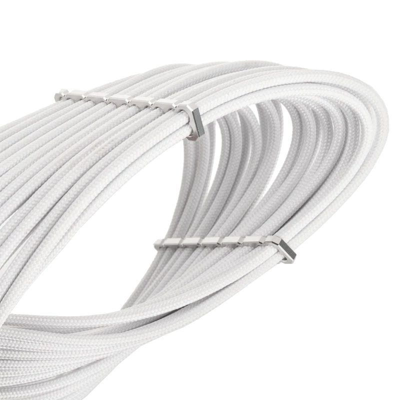 PCIe 6-kontaktiline pikenduskaabel BITFENIX Alchemy 45 cm valge ümbrisega