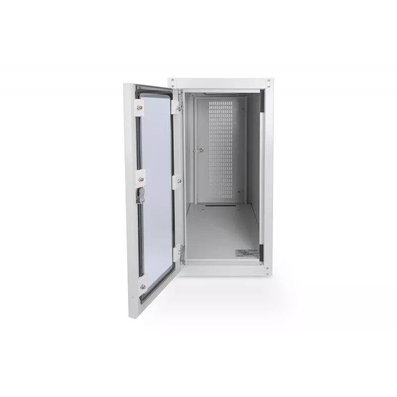 Digitus arvutikorpus klaasuksega, ratastel, lukustatav, ventilatsiooniavadega