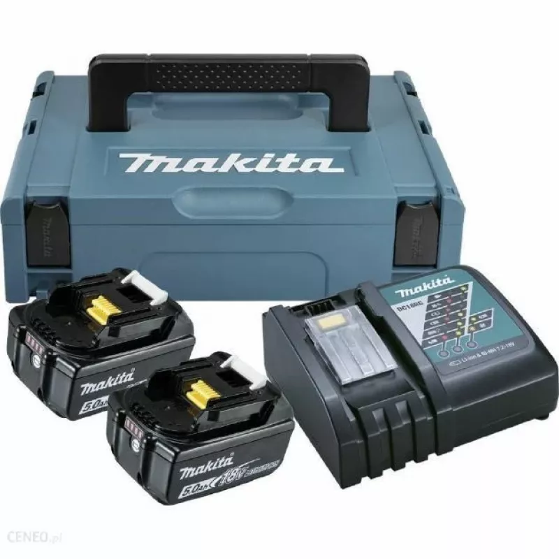 MAKITA toitekomplekt 18V 2x5,0Ah (BL1850Bx2+DC18RC) MAKPAC