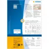 Töökindlad sildid HERMA A4 52,5x93,5 mm valge paber ilma liimita 1200 tk
