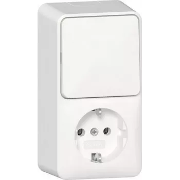 GIRA pistikupesa SCHUKO 417613 kombinatsioonlüliti vertikaalne pealispindne paigaldus RW (417613)