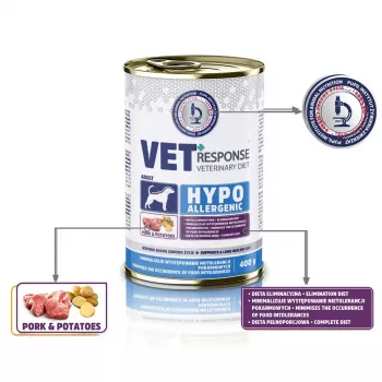 VET RESPONSE Hypoallergenic Pork - märg koeratoit - 400 g