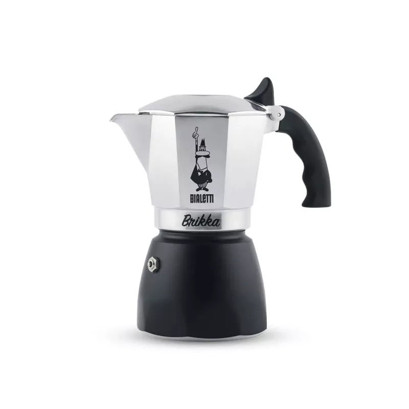 Moka pot Bialetti Brikka 0,17 L — pliidil kasutatav espressomasin, 4 tassi, alumiinium, mitte-induktsioon
