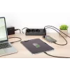 Pistikupesa DIGITUS 3-suunaline 2×USB-A ja 1×USB-C, 3 vahelduvvoolu pistikupesa tüüp E/F, 1,5 m kaabel, must