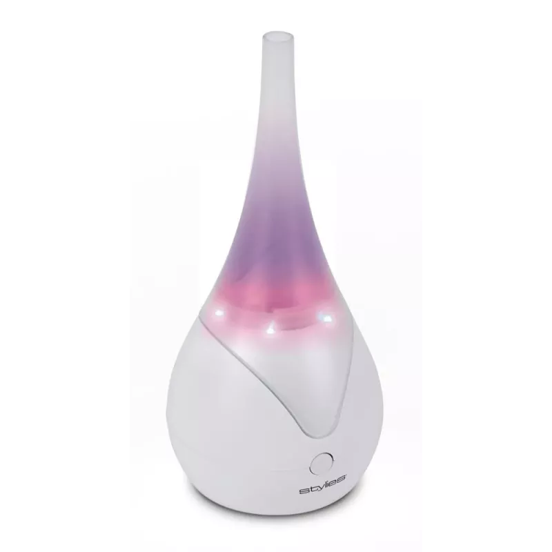 Aroomidifuusor Stylies Luna Valge — ultrahelidifuusor, Ø 10 cm, H 215 mm, 6 W, 220 g