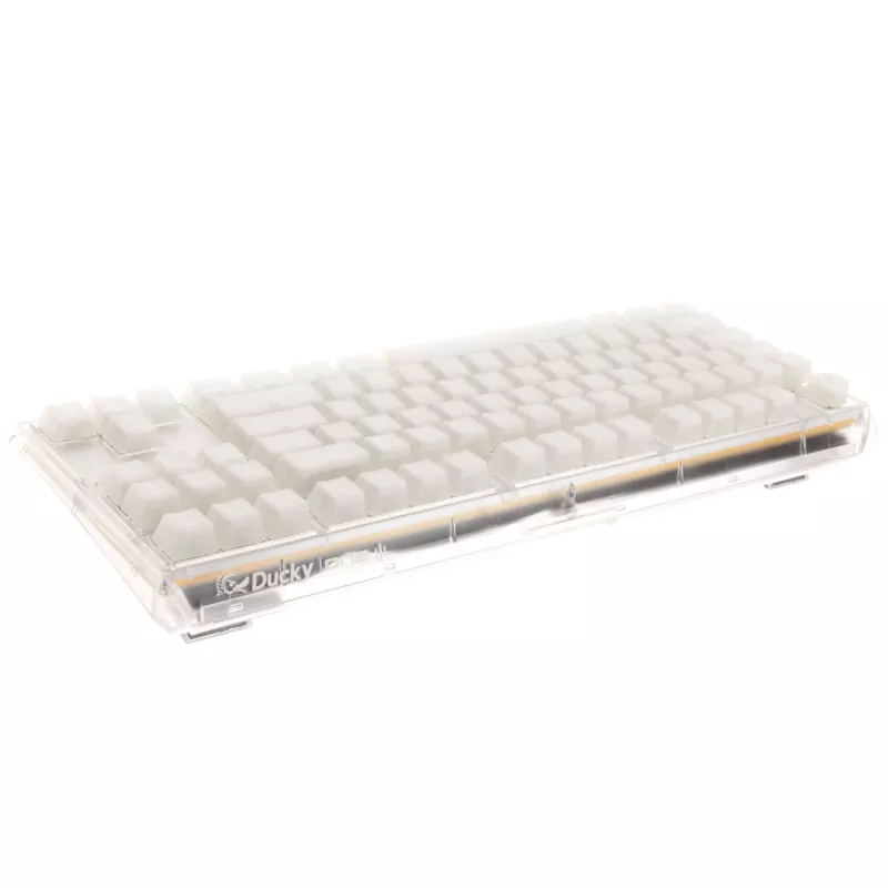 Ducky One 3 Aura White TKL Gaming Tastatur RGB LED - Kailh Jellyfish Y US - Weiße Gaming-Tastatur im TKL-Formfaktor - US-Tastenlayout - Hot-Swap-fähig
