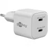 USB-C Dual-Fast Charger Nano, PD, GaN, 35 Watt (valge, 2x USB-C, Power Delivery 3.0)