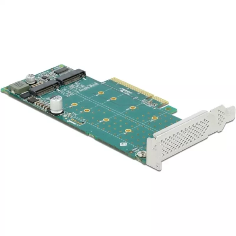 DeLOCK PCI Express x8 kaart 2-le sisemisele NVMe M.2 Key M -le, bifurkatsioon, madalprofiil