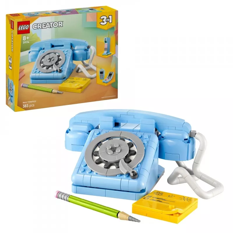 LEGO Creator 3-in-1 31174 Retro Telephone, ehituskomplekt, 383 osa, 8+ aastat, 70×110×150 mm