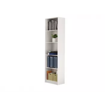 Kontoriraamaturiiul Topeshop R50 BIEL 5 riiuliga valge