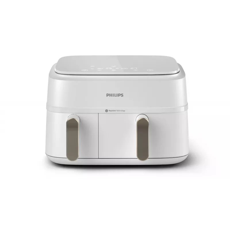 Philips 3000 seeria NA353/10 fritüür Topelt 9 L Eraldiseisev 2750 W Kuumaõhufritüür Hõbedane, Valge