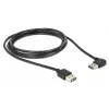 USB-kaabel DeLOCK 1m USB 2.0 A m/m 90° Must