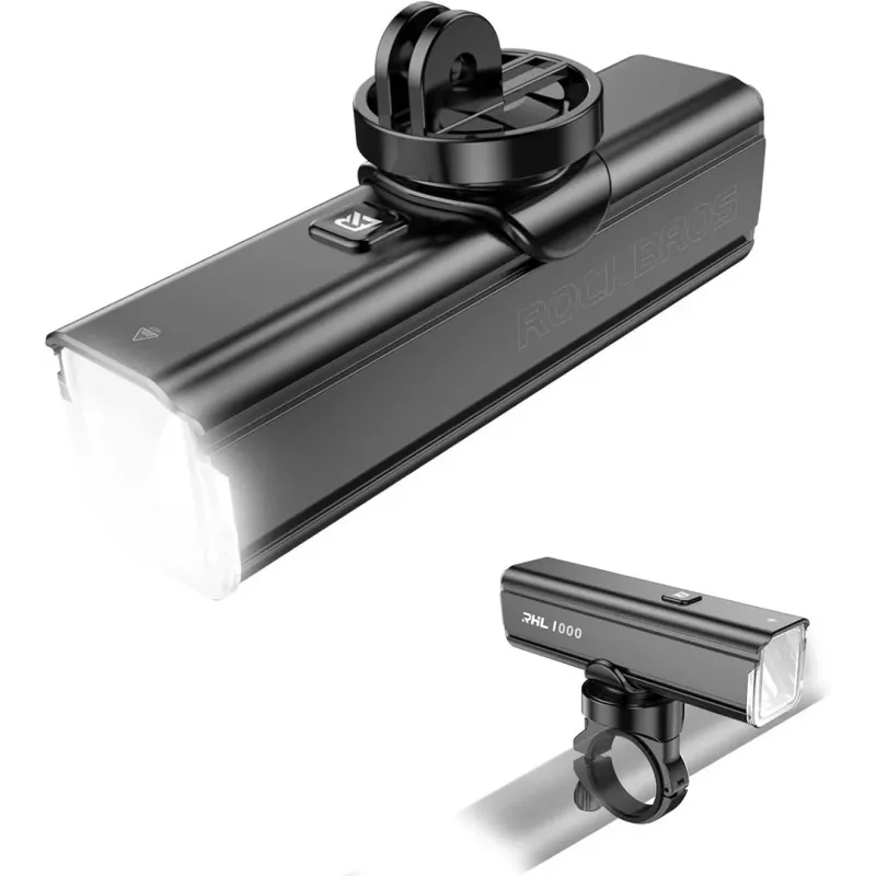 Rockbros RHL1000 24610002001 1000 lm esiratastul + USB-C kuni USB-A kaabel, must
