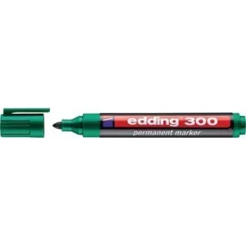 Püs marker Edding 300 — Roheline ots, 1.5 mm joon, pakk 10