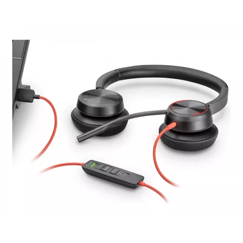 Peakomplekt POLY Mustwire C5220 juhtmega USB-C kontori kõnekeskus