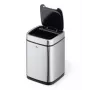 Prügikast Durable NO TOUCH 6L ristkülikukujuline roostevaba teras hõbedane must