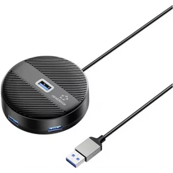 Renkforce RF-USBH-400 4-pordiline USB 3.0 jaotur must matt (RF-6266640)