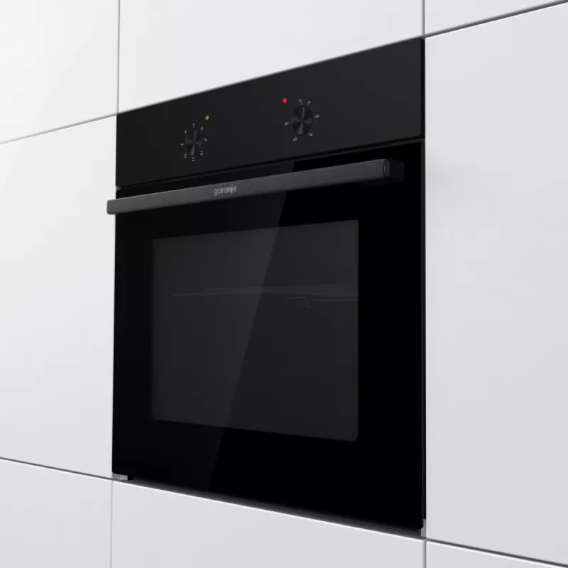 Gorenje ahi | BO6615E01B | 60 L | elektriahi | EnamelClean | vajutatavad nupud | kõrgus 59,5 cm | laius 59,5 cm | Must