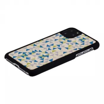 Nutitelefoni ümbris man and wood iPhone 11 Pro Maxile — sinise kolmnurgaga must kaitseümbris