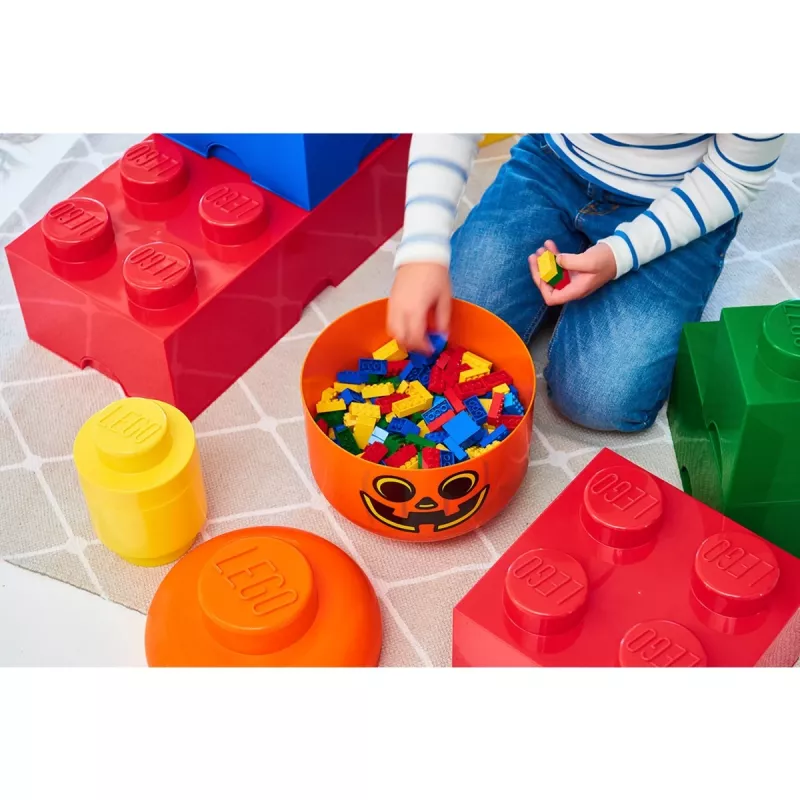 Hoiukarp Room Copenhagen LEGO Storage Head Pumpkin suur oranž/must