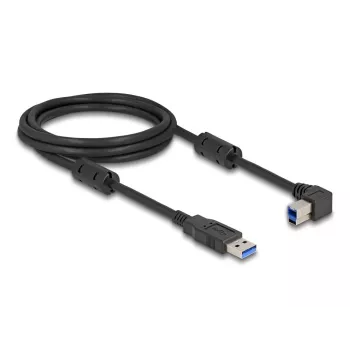 DeLOCK USB-kaabel tüüp-A-pistik tüüp-B isasele 90° vasakule nurga all 2 m