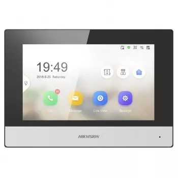Hikvision DS-KH6320-WTE1 videouksesüsteem 17.8 cm (7) must, hõbedane