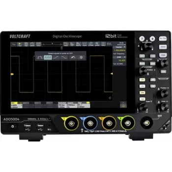 Voltcraft ADO-5004 digitaalostsilloskoop 500 MHz 4 kanalit 2,5 GSa/s 250 Mpts 12 bit