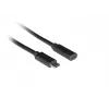 USB-kaabel LANBERG CA-USBE-20CC-0015-BK USB-C kuni USB-C 1,5 m, USB 3.2 Gen 1 (5 Gbit/s), kullatud kontaktid, must