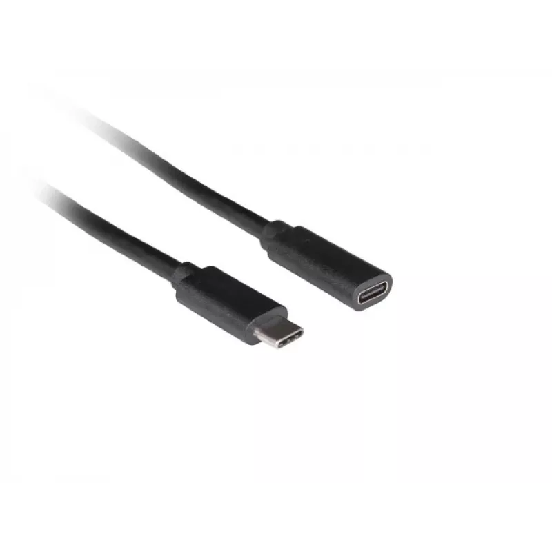 USB-kaabel LANBERG CA-USBE-20CC-0015-BK USB-C kuni USB-C 1,5 m, USB 3.2 Gen 1 (5 Gbit/s), kullatud kontaktid, must
