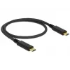 USB-kaabel DeLOCK 83042 USB 3.2 Gen 2 0,5 m USB C Must