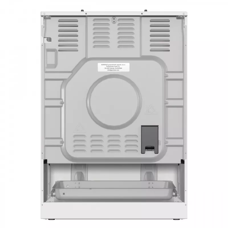 Põrandal seisv gaasipliit Gorenje GG6A10WFFM, valge, 4-põletiga pliit, 72 L gaasiahi, pöörlevad esijuhtnupud