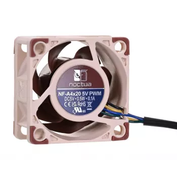 Noctua ventilaator NF-A4X20 5V PWM — 40×20 mm, 5 V, 4-kontaktiline PWM, 1100–5000 p/min, 9,4 m³/h