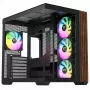Mid-torni korpus THERMALTAKE Midi Thermaltake S380 TG ARGB Must karastatud klaasi ja ARGB-valgustusega
