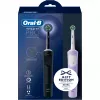 Oral-B Vitality Pro D103 Duo, Elektrische Zahnbürste schwarz/lila, Black/Lilac Violet, inkl. 2. Handstück