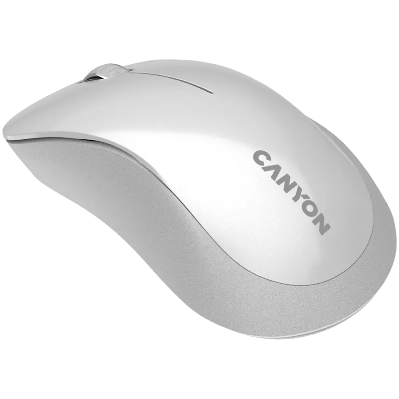 CANYON MW-11, 2,4 GHz juhtmevaba hiir, 3 nupuga, DPI 1200, Aku: AAA * 2 tk, pärlvalge hall 67*109*38 mm 0,063 kg