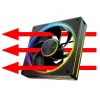Korpuse ventilaator MODECOM VOLCANO LOOP 120 ARGB Reverse Fan Must 120 mm PWM 400–1400 RPM ARGB päis