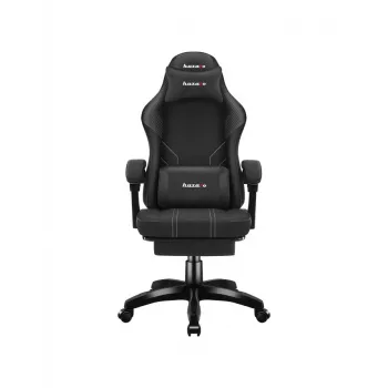 Mängutool huzaro Force 3.7 Carbon Must — ergonoomiline, reguleeritav kõrgus 107,5–116,5 cm, 5 ratast, nimme- ja kaelapadi