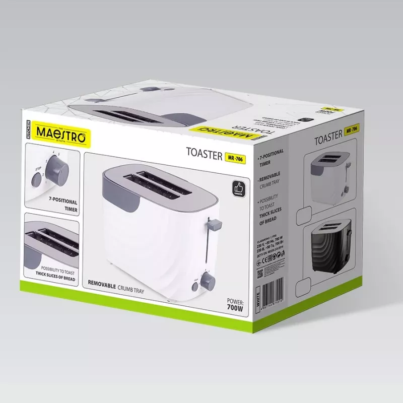 Röster Maestro MR-706-Valge, 2-viiluline, valge