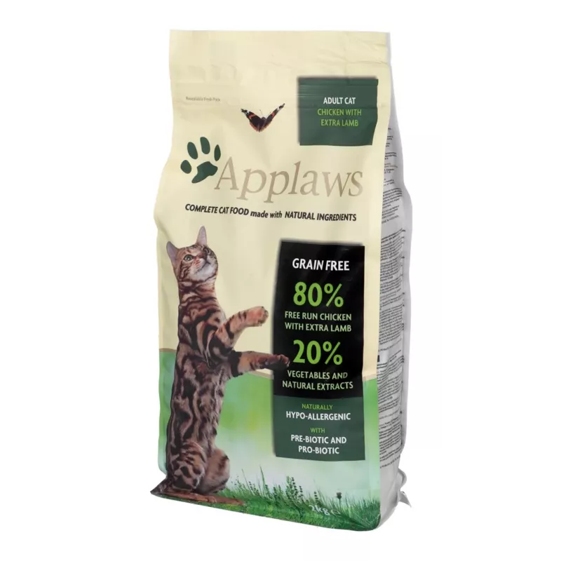 Kuiv kassitoit Applaws Adult Chicken & Lamb 2 kg — teraviljavaba, 36% valku, 16% rasva