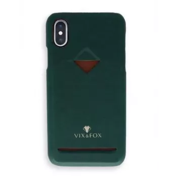 Telefonikaardipesaga tagakest VixFox iPhone X / XS, metsaroheline kaitsev tagakaanega kaardipesa
