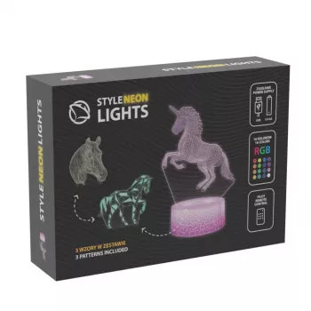 Manta SNL116RGB RGB 3D hobuse dekoratiivne LED-lamp