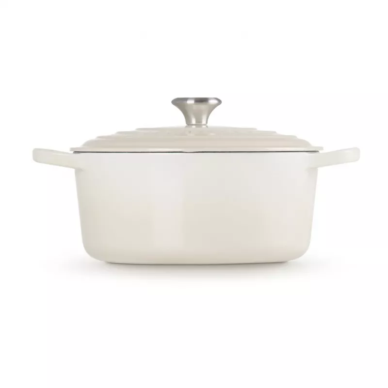 Le Creuset Signature Roaster round 26cm meringue (21177267164430)