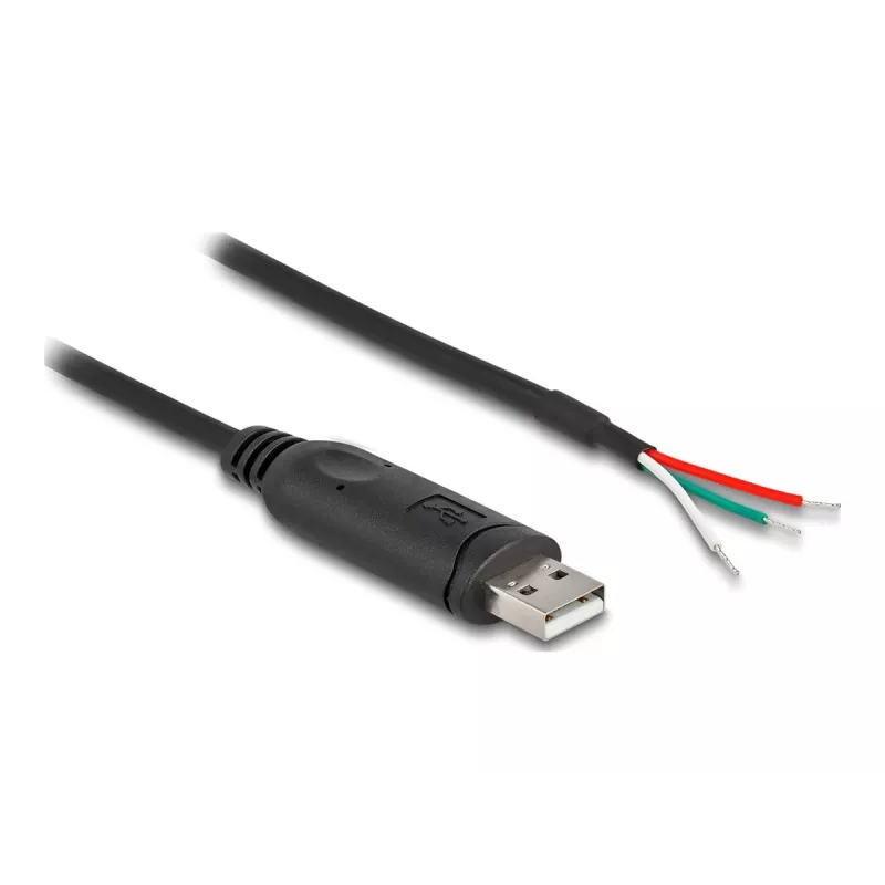 DeLOCK adapterkaabel USB 2.0 Type-A RS-485 jadaliidesele 2 m Must