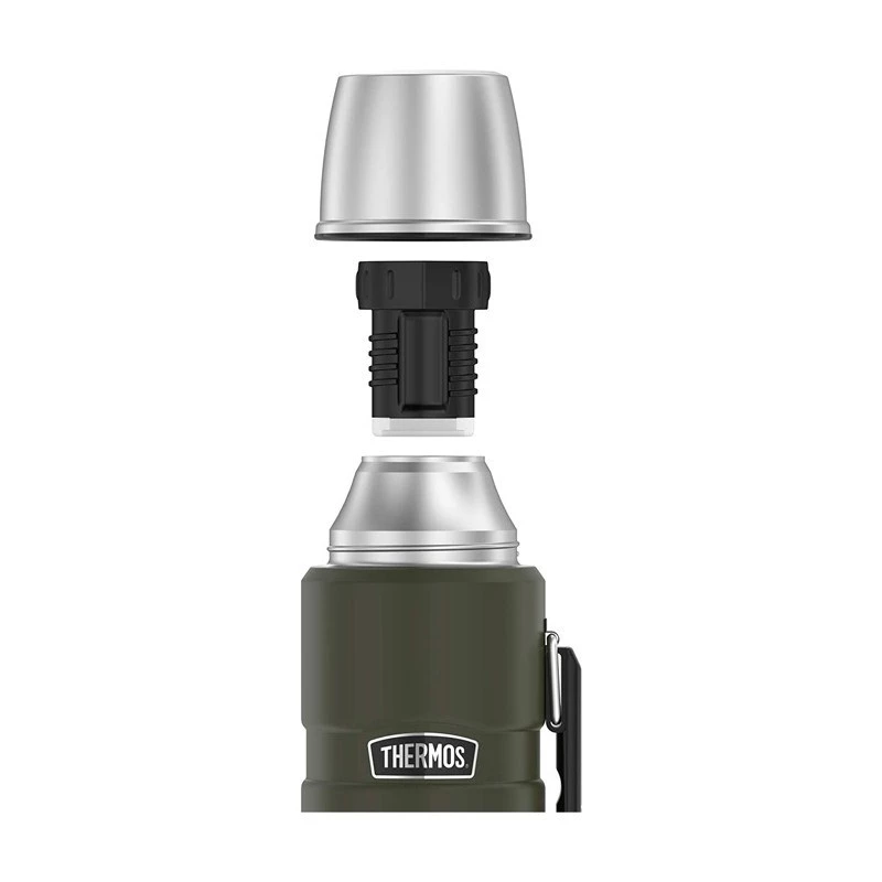 Termopudel THERMOS TH-170028 470 ml, vaakumisoleeritud roostevaba teras, sõjaväeroheline, 24 h kuum/külm