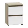 Topeshop M2 SONOMA MIX nightstand/Öökapp 2 sahtel(s) tamm, valge