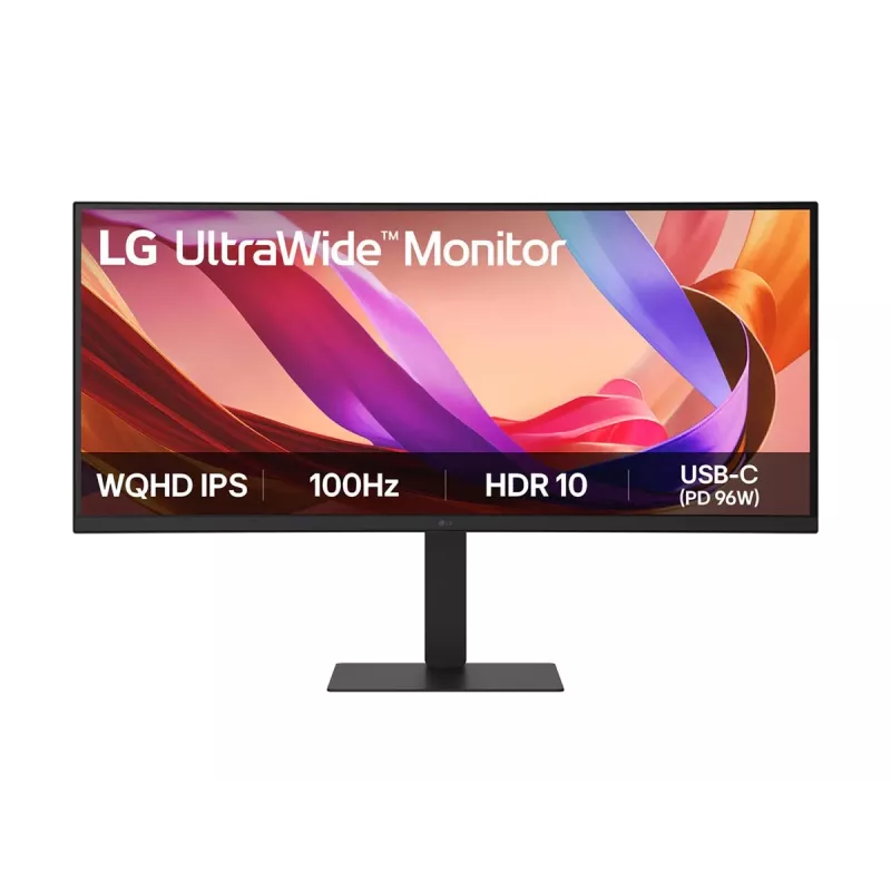 LG 34-tolline 21:9 UltraWide WQHD (3440x1440) IPS Monitor HDR10 sRGB 99% (tüüp.), USB-C ühenduvusega