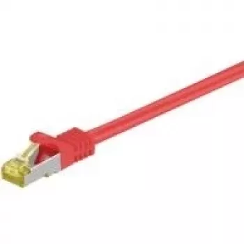 Wentronic GoobayCat.7 toorkaabli patch-kaabel, S/FTP (PiMF), punane, 0,25 m – LSZH halogeenivaba, vask, RJ45 pistik (91571)