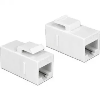 Keystone-moodul DeLOCK 86379 Nurgeldatud Valge RJ-45
