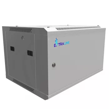 Extralink Rackmount cabinet 6U 600x450 ASP Gray seinale paigaldatav, metallist uks