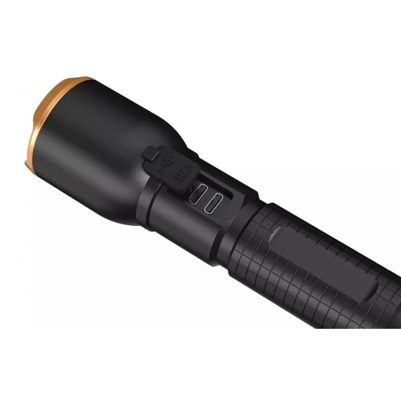 Taskulamp Duracell DF2500R — must, käeshoitav laetav taskulamp